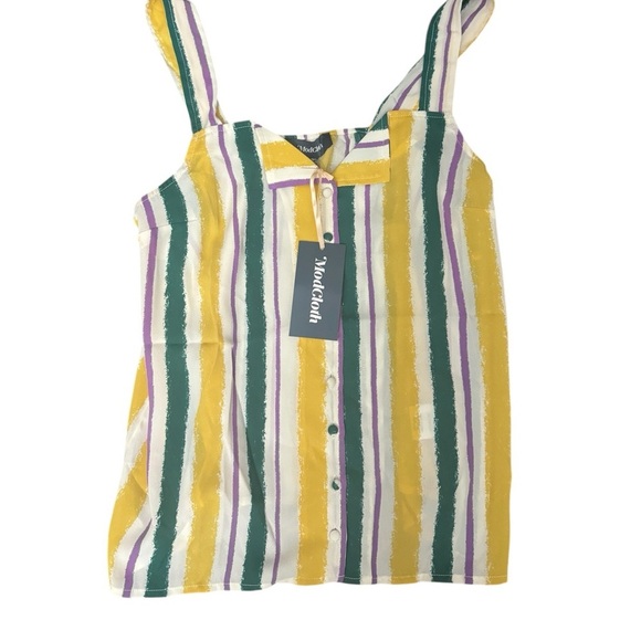 ModCloth One Affogato Button Up Tank Size Small - Picture 2 of 6